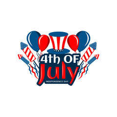 Fototapeta premium 4th of july independence day creative design