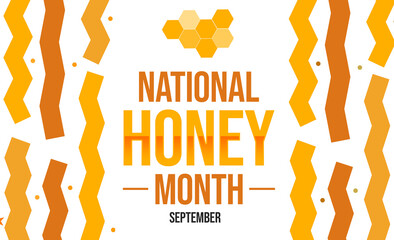 National Honey month wallpaper design. September is a honey month, backdrop