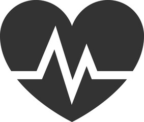 Cardio icon vector. Heart symbol for medical clinic logo.