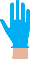 Obraz premium Hand in glove icon. Individual protection against the virus. Vector illustration