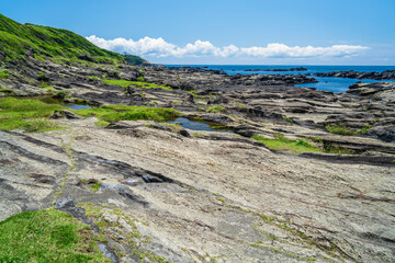 城ヶ島　岩石海岸の風景【神奈川県・三浦市】　
View of the rocky coast of Jogashima island - Kanagawa, Japan