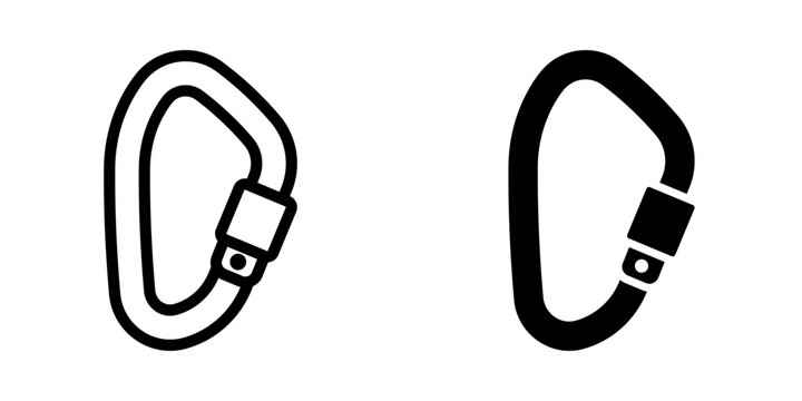 Carabiner icon. sign for mobile concept and web design. vector illustration