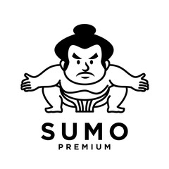 Sumo mascot logo icon design illustration