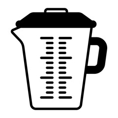 measuring jar concept, to measure the volume of liquid cooking vector icon design, Bakery and Baked Good symbol, Culinary and Kitchen Education sign, Recipe development stock illustration
