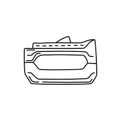 Slide Battery for Cordless Tool  Doodle Hand drawn vector illustration