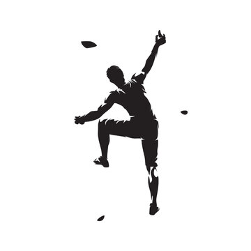 recommend clip art: Sport climbing challenge, isolated vector silhouette