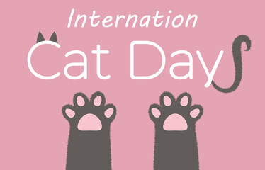 World Cat Day concept. Holiday concept. Template for background, Web banner, card, poster