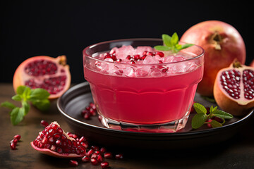 smoothie with berries and pomegranate