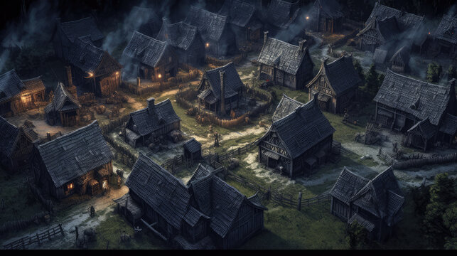 fantasy rpg dnd map asset city - by generative ai