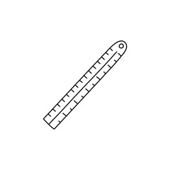doodle icon. ruler. vector illustration