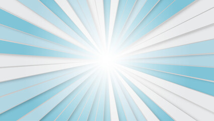Radial sunburst background blue. Popular blue and white beam star explosion background