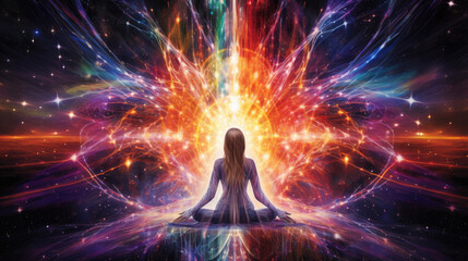 astral energy spiritual consciousness chakra soul - by generative ai