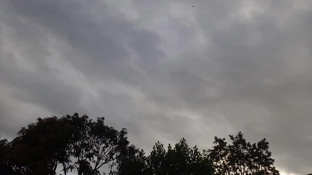 timelipse of overcast clouds in the evening