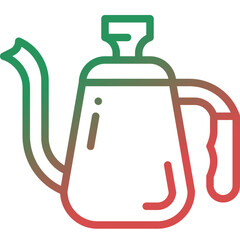 drip kettle gradient line icon