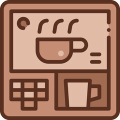 vending machine two tone icon