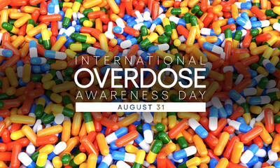 Overdose awareness day is observed every year on August 31, This event is a powerful way to join together to remember those who lost their lives to overdose. 3D Rendering