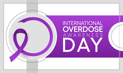 Overdose awareness day is observed every year on August 31, This event is a powerful way to join together to remember those who lost their lives to overdose. Vector illustration