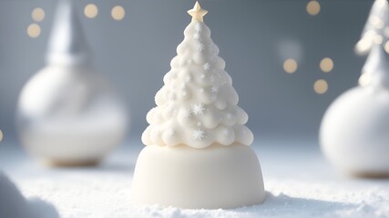 cute Christmas tree decoration background 