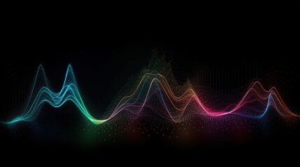 An Abstract Representation of Sound Waves and Music Frequencies. Generative AI