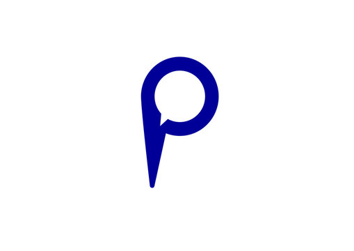 Latter p for logo of your buissness.