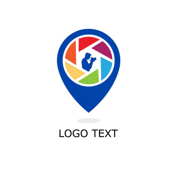 Camera Travel Photography Logo Design Template