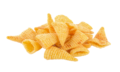 Crunchy corn snacks on transparent png