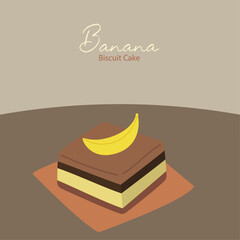 Banana Biscuit Cake with Vanilla