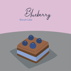 Blueberry  Biscuit Cake with Vanilla