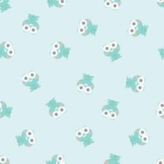 Obraz premium Cute little baby frog doodle cartoon