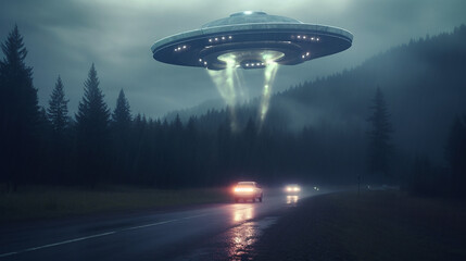 Fototapeta na wymiar UFO ,generative AI