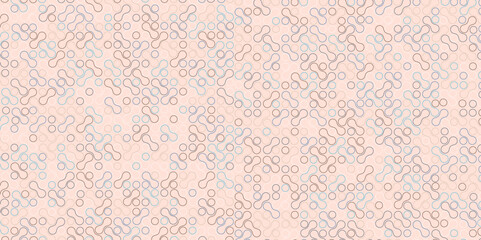 Seamless geometric pattern with colored elements, Metaball pattern. Vector abstract background