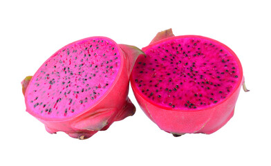 slice of dragon fruit isolated on transparent png