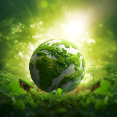 Obraz na płótnie Canvas green planet earth