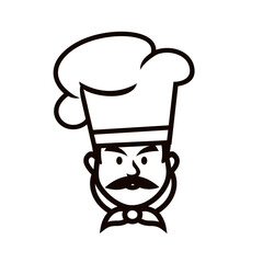 Chef restaurant mascot logo icon design