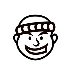 Chef Japan restaurant mascot logo icon design
