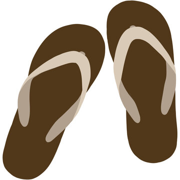Brown rubber sandal men footwear