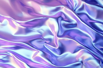 Obraz premium purple iridescent satin foil background created with generative ai 