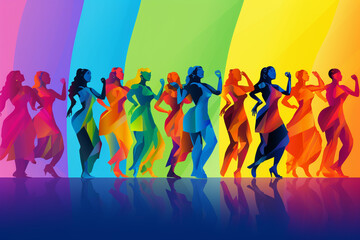 Latin party, reggaeton cumbia. Loud music, unusual outfits, crowds of people, life at night, latin style, hands up, dancing guys and girls, deejay, party way of life. Generative AI