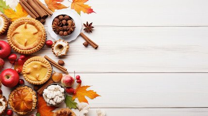 Obraz na płótnie Canvas Autumn frame. Thanksgiving concept