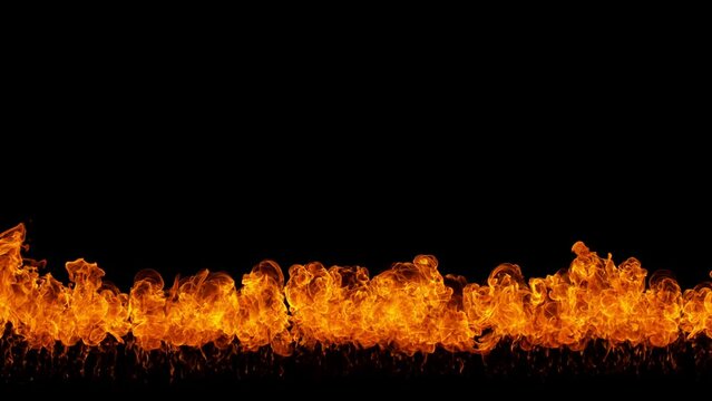 Super Slow Motion Shot of Flame Explosion Isolated on Black Background at 1000fps.