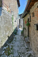 Fototapeta premium A characteristic street in Artena, an old village in the province of Rome, Italy.