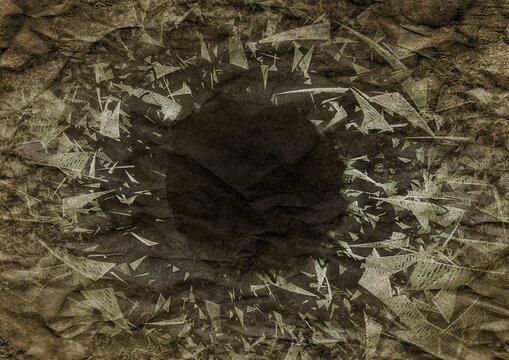 retro style wallpaper with old texture with holes