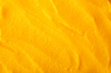 Fruit yogurt ice cream. Delicious sweet dessert close-up as a background. Smoothies from fresh fruits and berries. Ice cream texture.