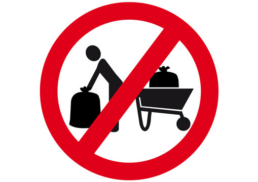 Schild Müll abladen verboten
