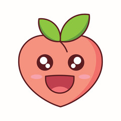  This kawaii peach illustration is perfect for children's products, stationery, cute merchandise, social media graphics, and any project that calls for a dose of irresistible charm. Eps 10