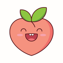  This kawaii peach illustration is perfect for children's products, stationery, cute merchandise, social media graphics, and any project that calls for a dose of irresistible charm. Eps 10