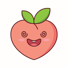  This kawaii peach illustration is perfect for children's products, stationery, cute merchandise, social media graphics, and any project that calls for a dose of irresistible charm. Eps 10