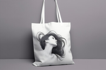 purchase woman buy shopping white layout fashion bag market template ai. Generative AI.