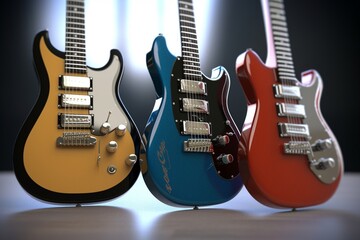 Fototapeta na wymiar electric guitars, Generative AI