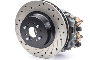 brake repair isolated on white background. AI generated